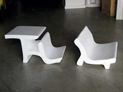 ergonomic concrete chair