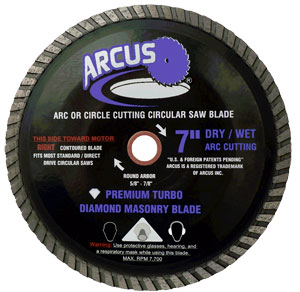Arcus 7" dry/wet masonry blade
