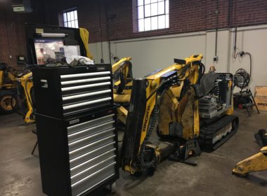 Brokk Machine next to a toolchest