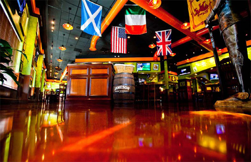 Stained, Over 1,500 Square Feet, 1st Place: Hyde Concrete, Annapolis, Md., for Tilted Kilt Pub & Eatery