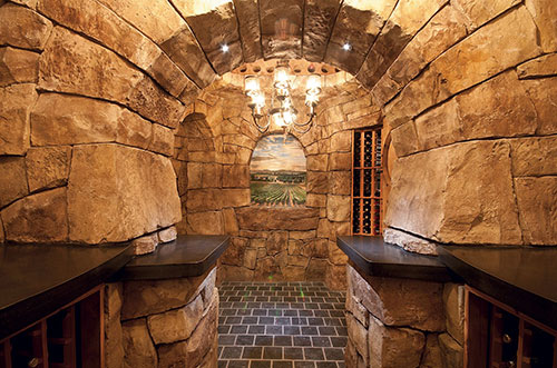 Wine cellar 2025 concrete walls