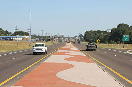 Three year beautification project on Highway 80 Median in Jackson, Miss.