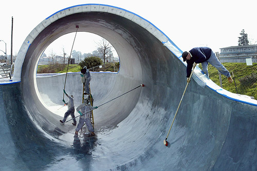 Skate Park in Santa Cruz Replicates Waves with Concrete Concrete